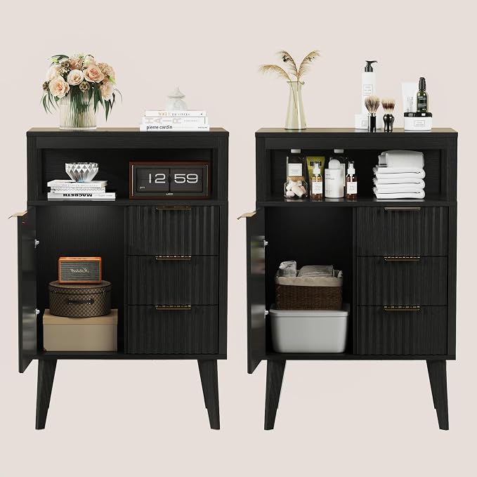Black Bathroom Floor Cabinet - Image 8