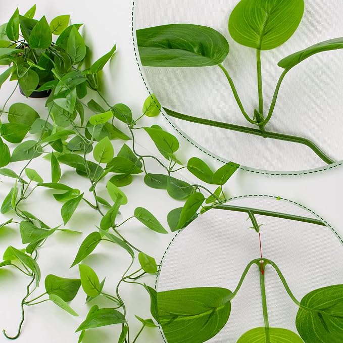 LOYWREE 2 Pack Small Artificial Hanging Plants - Image 7