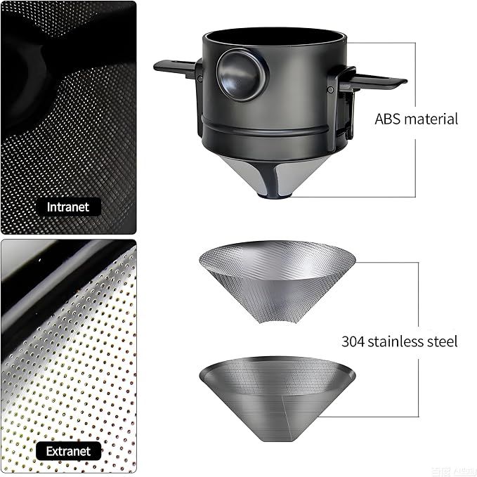 Pour Over Coffee Maker, Manual Drip Coffee 250ml Cup - Image 3