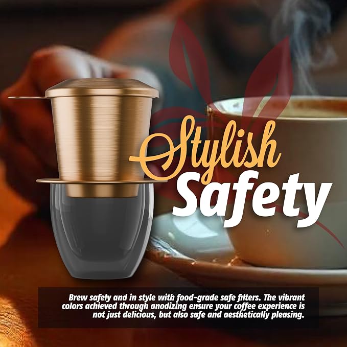 Birdee Phin Coffee Filter Set – 2 Pack Small Aluminum Vietnamese Dripper - Image 6