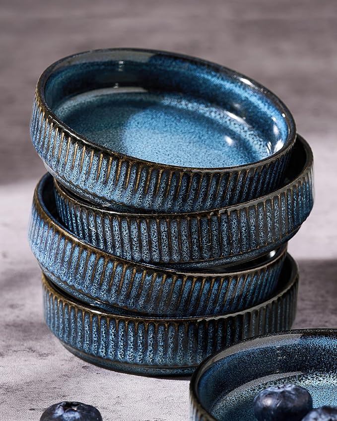 famiware Star Soy Sauce Dish Ceramic Dipping Bowls Set of 6, 4 oz Individual - Image 7