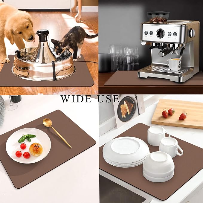 Coffee Mat for Countertops, Coffee Bar Accessories Fit Under Coffee Maker - Image 2