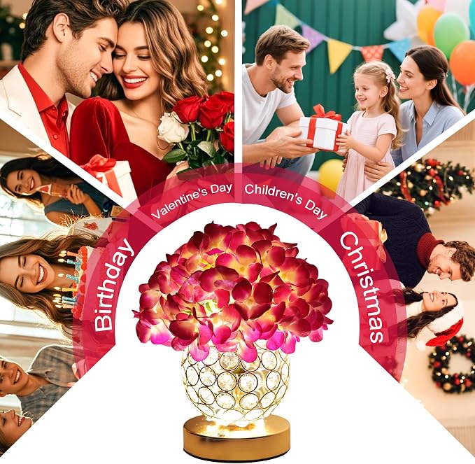 Artificial Hydrangea Flower Lamp - Image 7