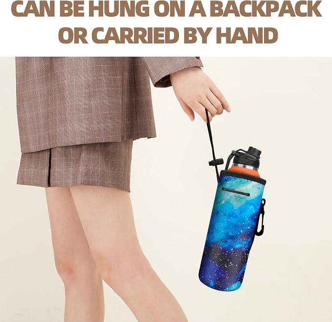 Water Bottle Carrier, Insulated Neoprene Water Gym Travel bottle Holder Bag - Image 6