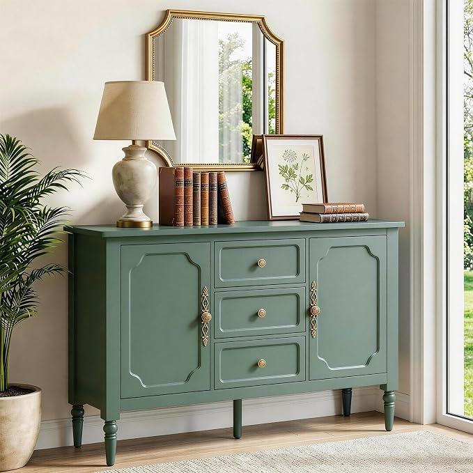 RoyalCraft Buffet Cabinet with 2 Doors & 3 Drawers, Vintage Sideboard with - Image 7