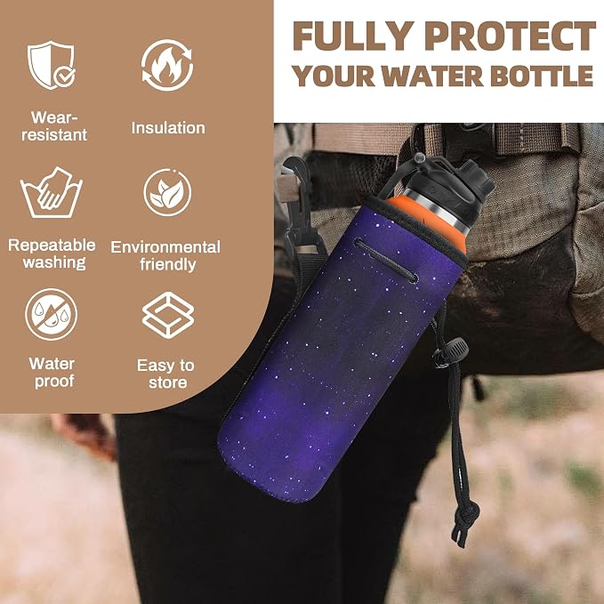 Water Bottle Carrier with Strap - Image 5