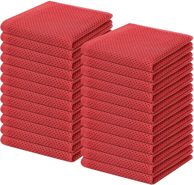 Homaxy 100% Cotton Waffle Weave Kitchen Dish Cloths, Ultra Soft Absorbent Quick by Homaxy