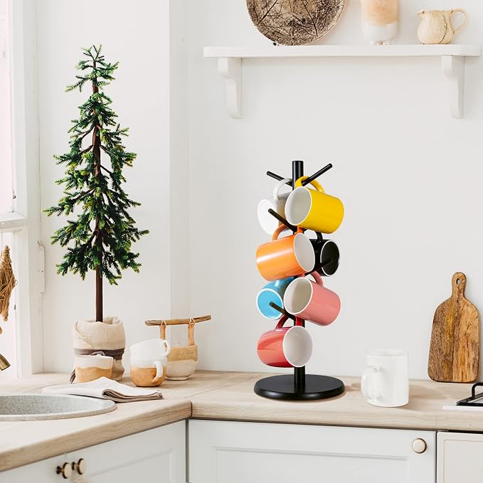 MyLifeUNIT Mug Holder Tree, Wood Mug Hanger Stand - Image 7