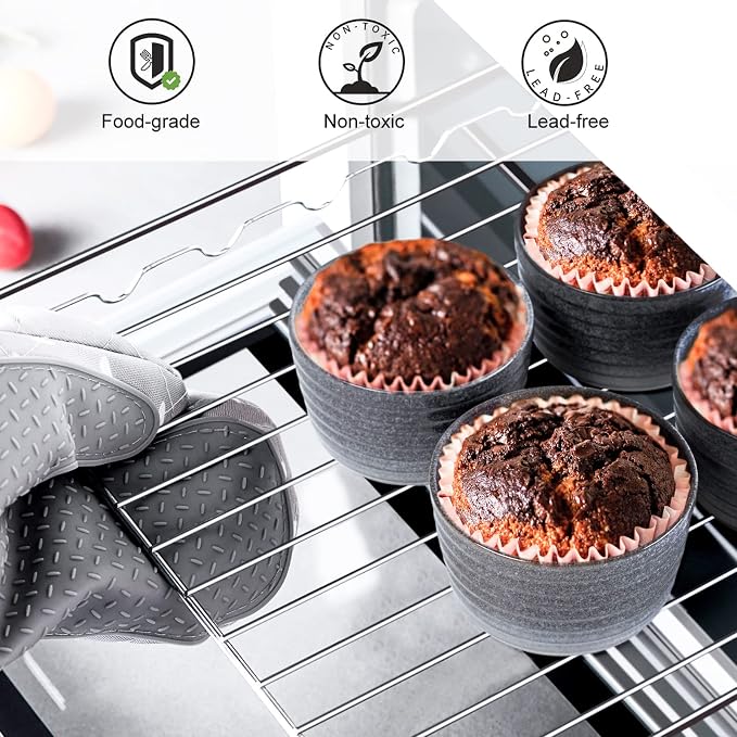 UNICASA Ramekin Set of 2, 8 oz Creme Brulee Ramekins, Oven Safe Baking Set - Image 4