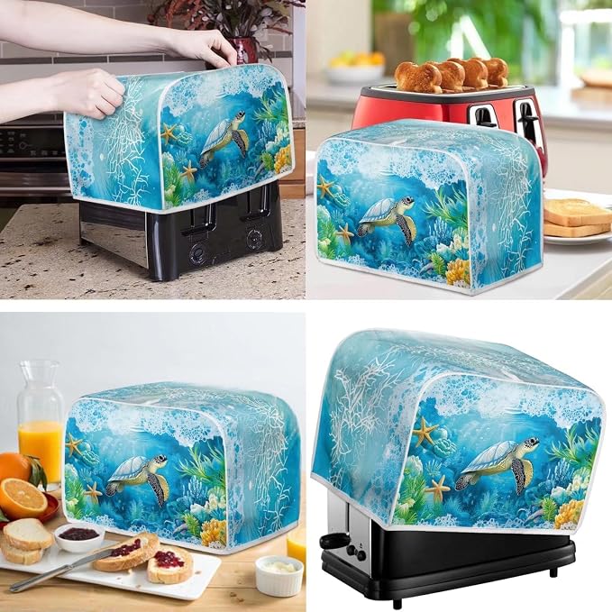 doginthehole Blender Cover Toaster Cover 2 Slice Aesthetic Underwater Sea - Image 2