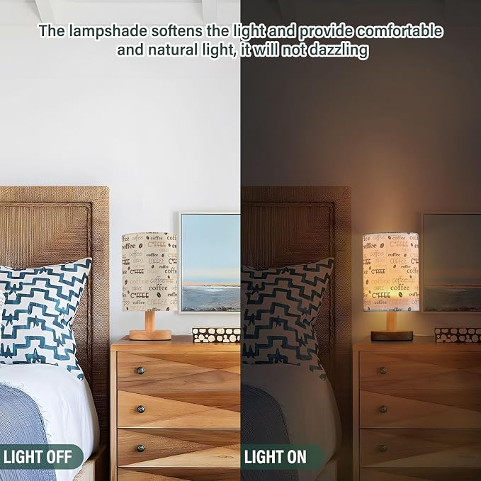 GuoChe Night Light USB Lamps Soft Light Coffee Typography Table Lamp - Image 5