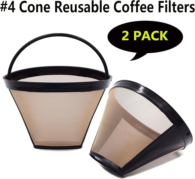 Reusable #4 Cone Coffee Filters Basket Replacement - Image 7