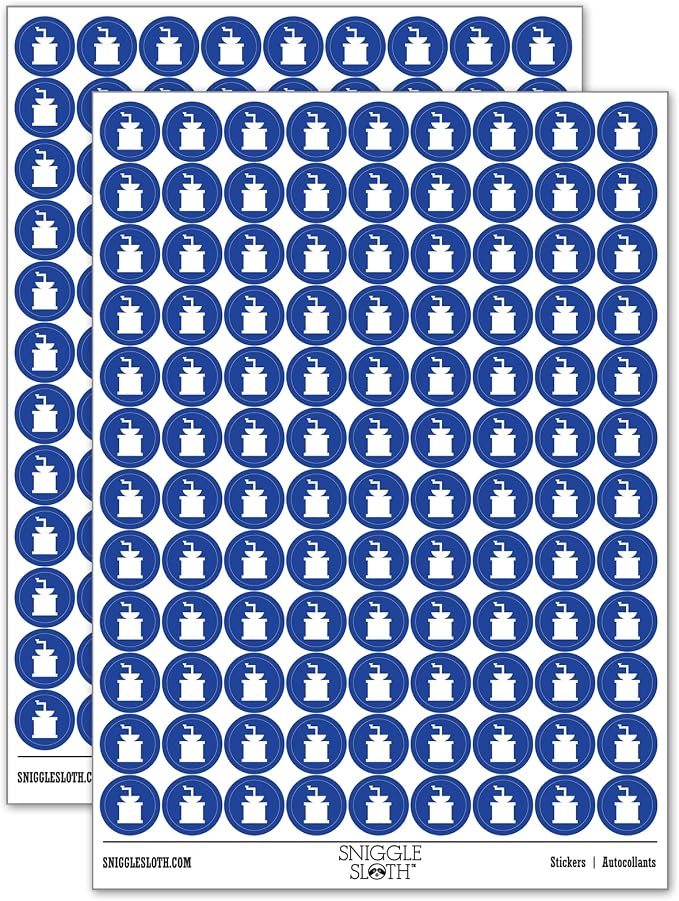 Coffee Grinder Solid 200+ Round Stickers by Sniggle+Sloth