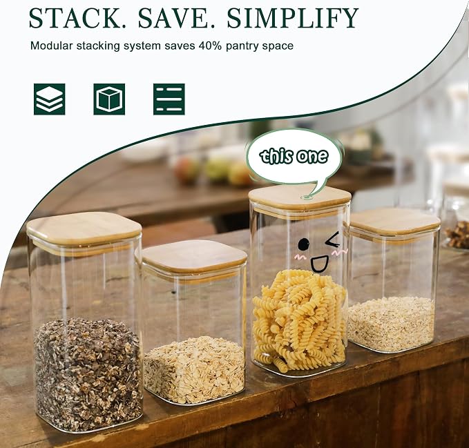 LIBWYS Kitchen Glass Jars Set - Image 5