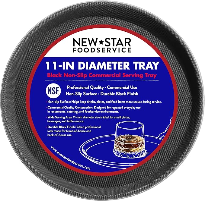 New Star Foodservice 24913 Non-Slip Tray, Rubber Lined by NewStarFoodservice