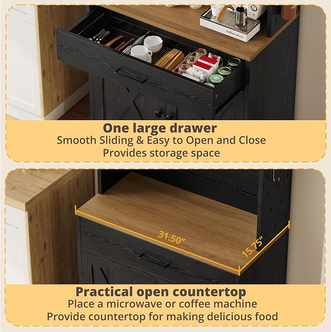 IRONCK Bakers Rack Microwave Stand - Image 6