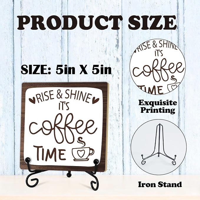 Coffee Desk Decor Sign, Coffee Time Sign - Image 2
