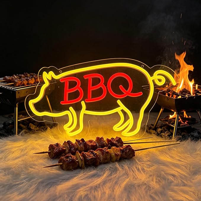 BBQ Neon Signs Barbecue LED Signs Dimmable Neon Lights - Image 6