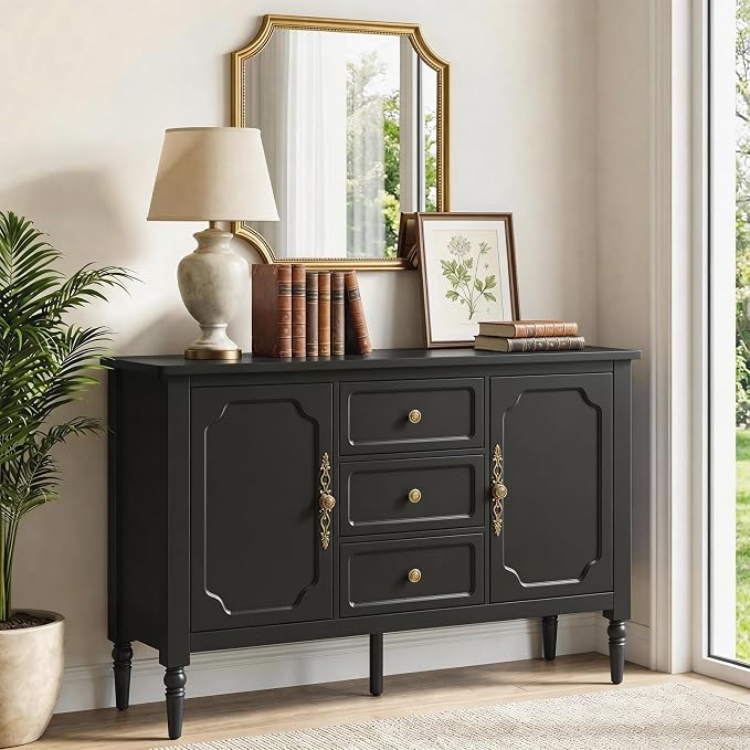 RoyalCraft Buffet Cabinet with 2 Doors & 3 Drawers, Vintage Sideboard with - Image 7
