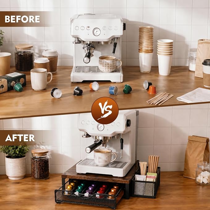 Coffee Pod Holder for Countertop Coffee Bar Organizer 36 Capacity Capsule Pods - Image 7