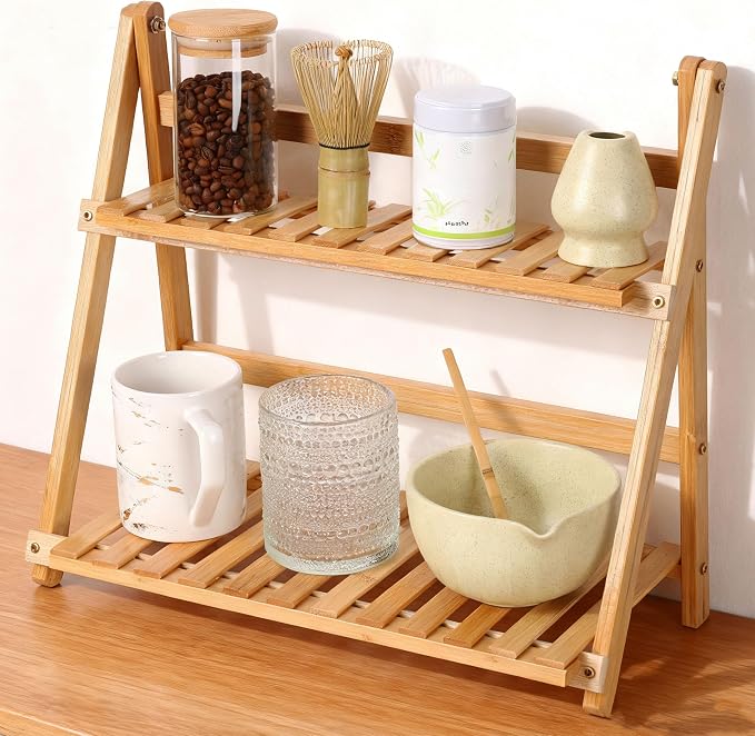 Matcha Station Organizer, Bamboo Coffee Station Organizer & Tea Accessories by Unknown