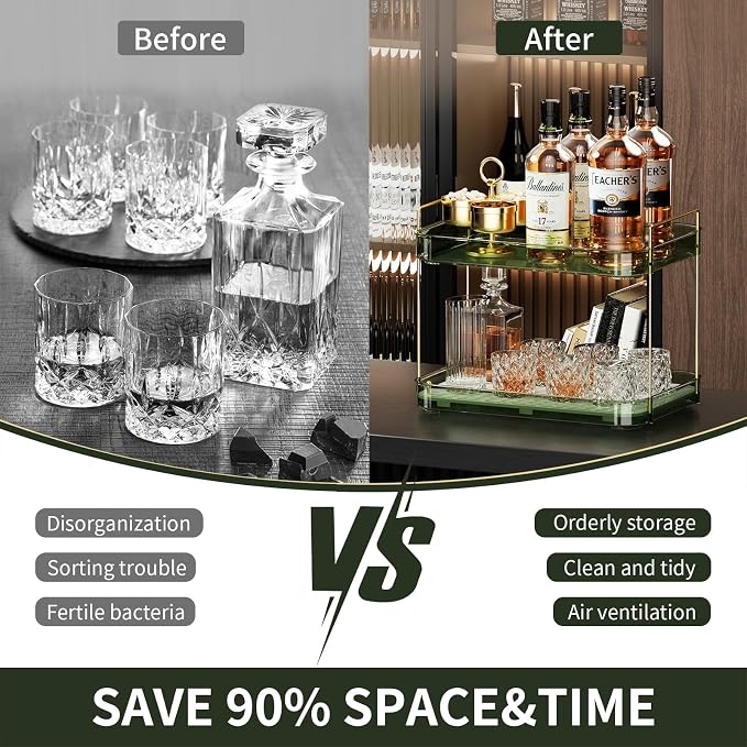 Seoneiro Whiskey Tray, Glass Cup Rack, Mug Holder, Coffee Cup Organizer - Image 3