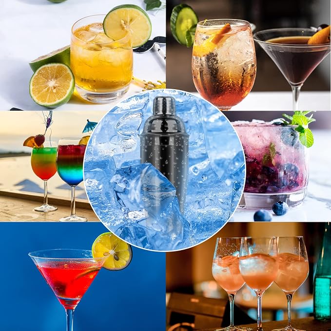 Large 24oz Cocktail Shaker Set, Stainless Steel 18/8 Martini Mixer Shaker - Image 7