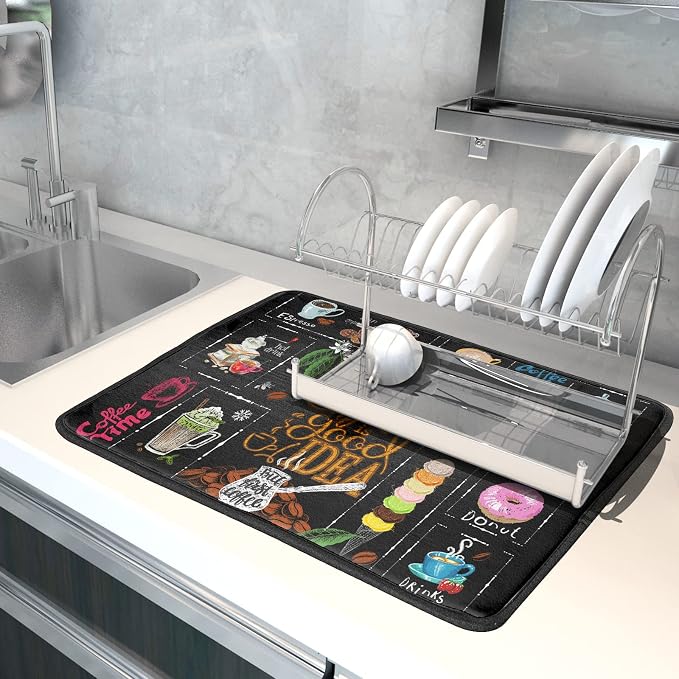 Coffee Theme Dish Drying Mat - Image 5
