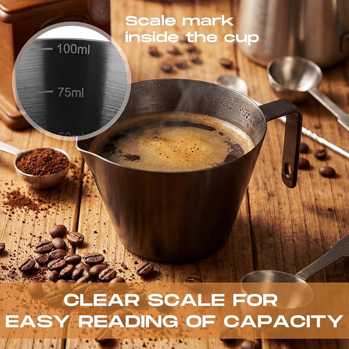 Honeydak 12 Pcs Stainless Steel Espresso Shot Cup 3.4 Oz/ 100 ml Espresso - Image 6