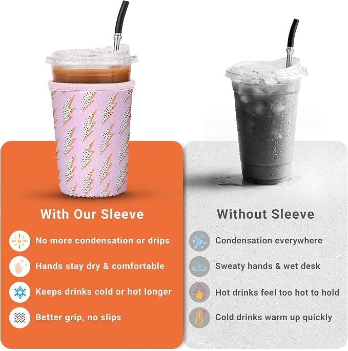 3 Pack Iced Coffee Sleeve Reusable - Image 5