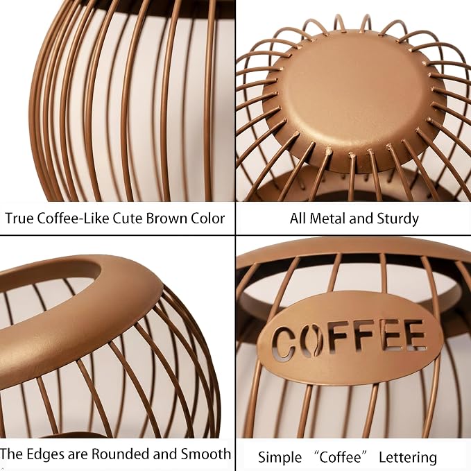 Brown Coffee Pod Holder Basket Compatible - Image 5