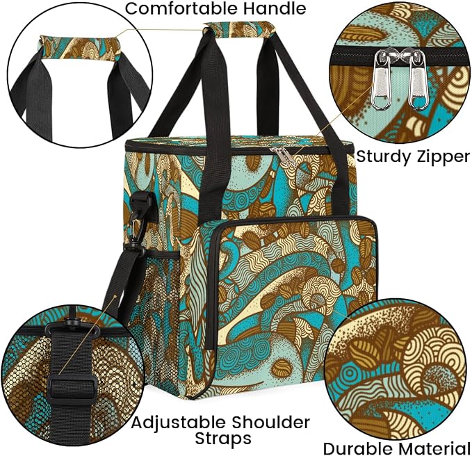 Vintage Boho Coffee Bean Maker Carring Bag Travel Carrying Storage Tote - Image 6