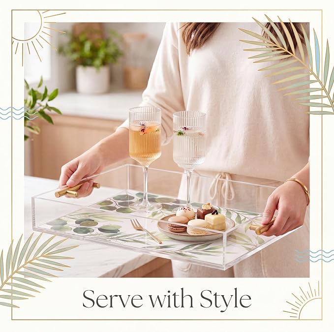 2 Pack Acrylic Serving Tray - Image 6