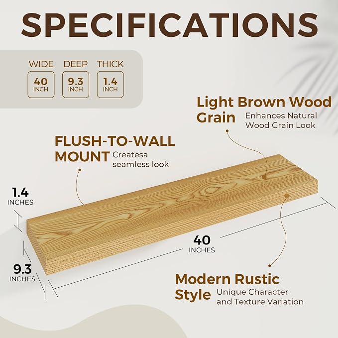 Dreamland 40 Inches Floating Shelves - Image 5