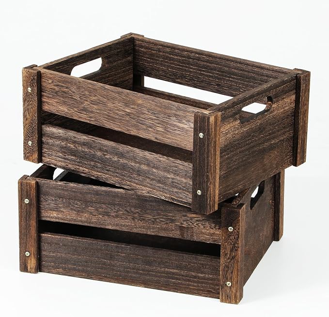 Wooden Crates, Farmhouse Wood Crate by ROSOS