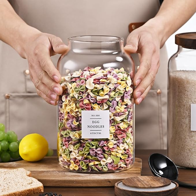 2 Pack Large Glass Storage Jars - Image 6