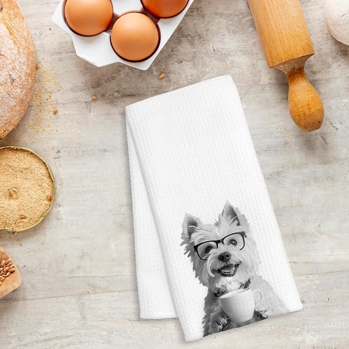 Funny West Highland Terrier Decor Coffee Kitchen Towels Gift, West Highland - Image 5
