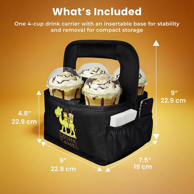 Reusable Drink Carrier with Handle – Durable No-Spill Insulated & Collapsible - Image 8