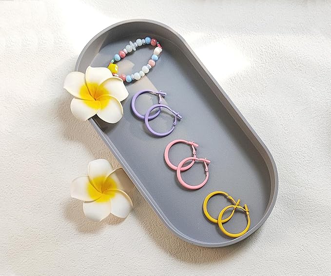 Gray Small Oval Tray, 3 Pack, Countertop Organizer | - Image 7