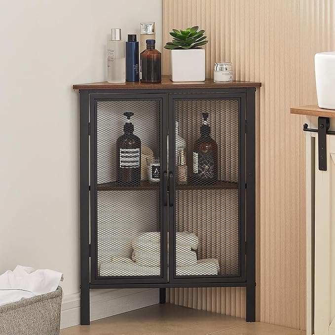 VECELO Corner Cabinet/Table, 3-Tier Display Shelves by VECELO
