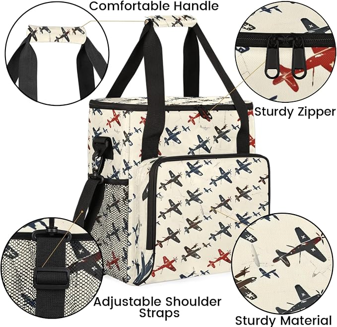 Airplane Coffee Maker Carring Bag, Large Insulated Storage Organizer Case Tote - Image 6