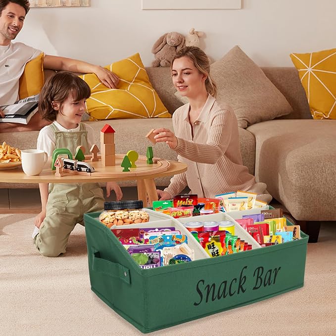 Snack Organizer for Countertop, Fabric Snack Bar Station - Image 3