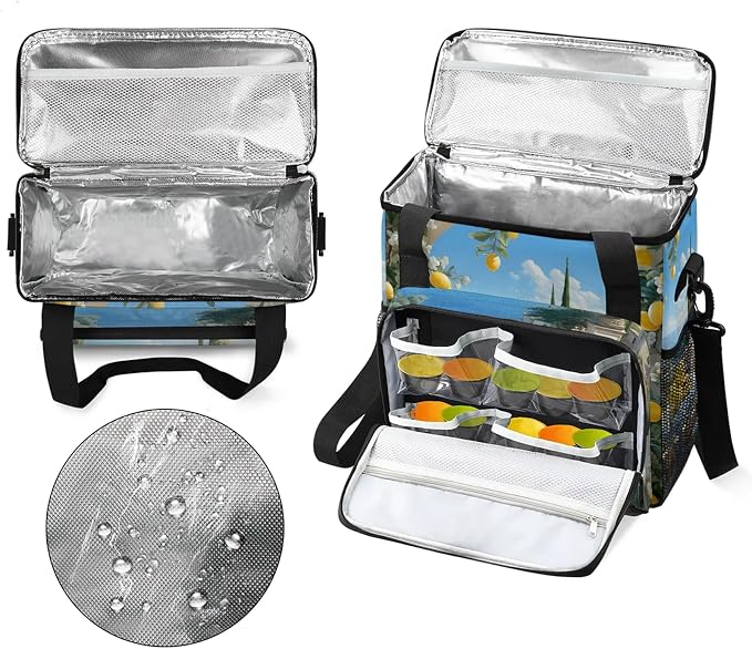 Lemon Tree Landscape Coffee Maker Carring Bag, Large Insulated Storage - Image 3