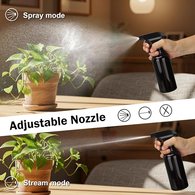 Glass Spray Bottles 12oz Empty Spray Bottle Mist/Stream Spraying Small - Image 3