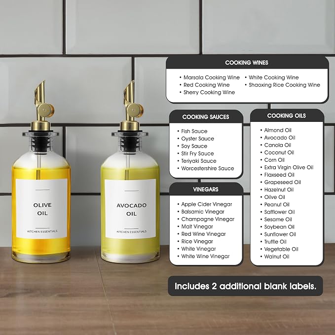 Spaceneat Olive Oil Labels for Glass Bottles - Image 2