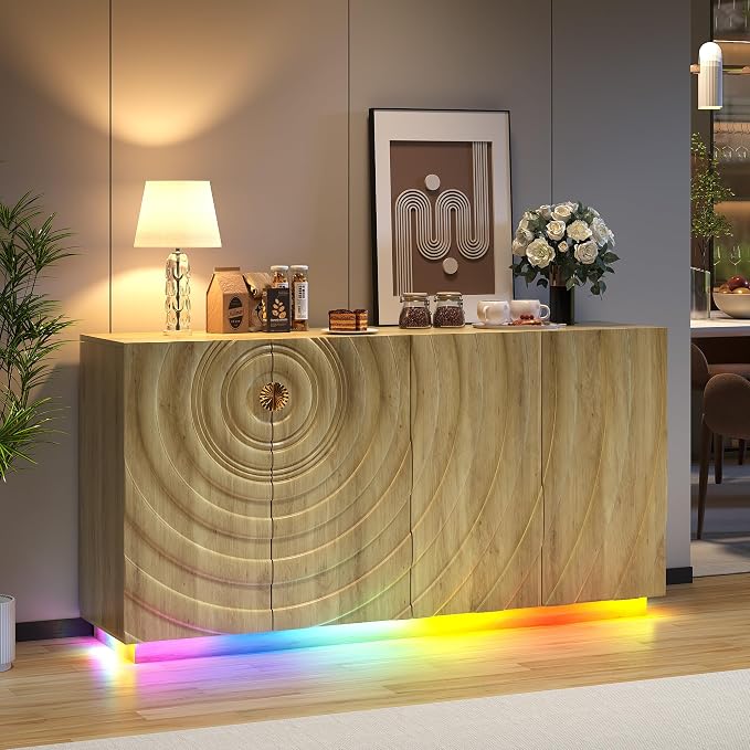 Vlsrka 63" Kitchen Sideboard Buffet Cabinet by VlsrkaFurniture