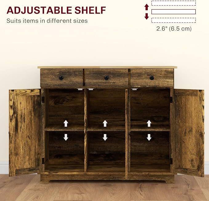 HOMCOM Sideboard Buffet Cabinet - Image 5