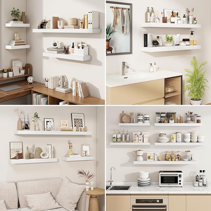 fuqing Floating Shelves for Wall, Wall Mounted Wood Floating Shelf - Image 6