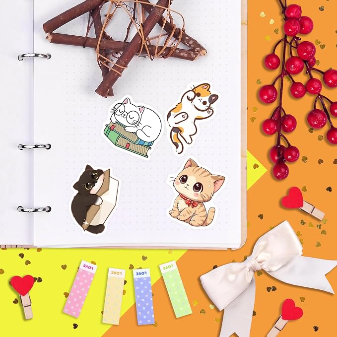 100Pcs Cute Cat Stickers Kawaii - Image 6