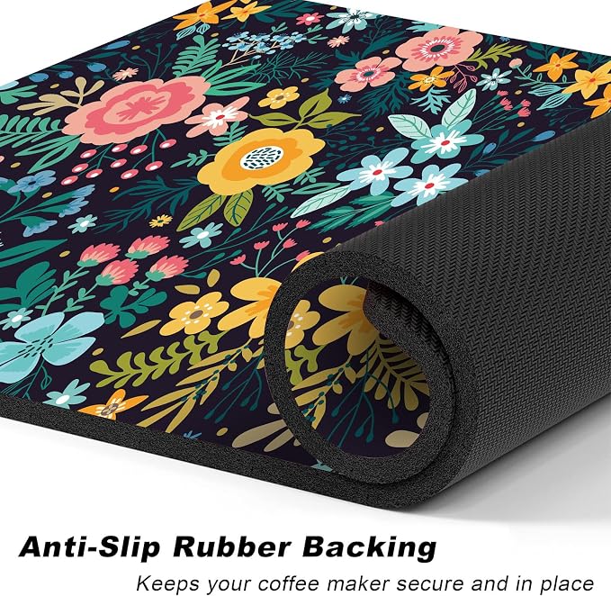 Coffee Mat, Coffee Bar Accessories Fit Under Coffee Maker Espresso Machine - Image 4
